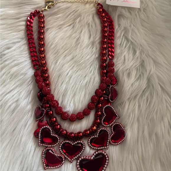 Betsey Johnson Jewelry - Betsey Johnson Red Heart Necklace